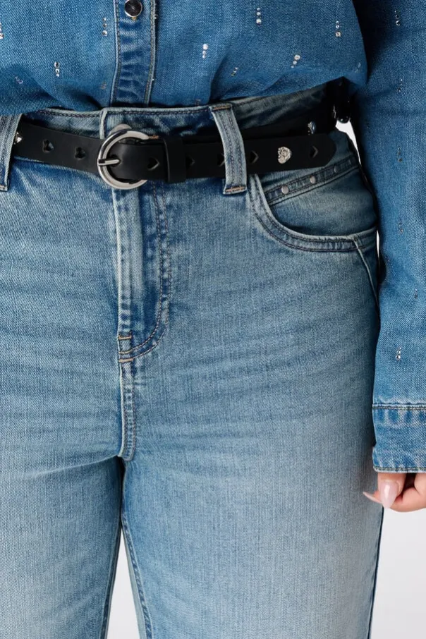 Ceinture en similicuir avec clous