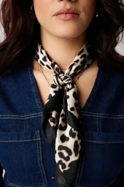 Foulard bandana à imprimé animalier