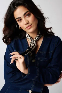 Foulard bandana à imprimé animalier