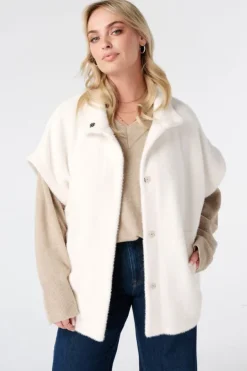 Gilet doux à boutons-pression