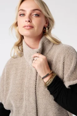 Gilet doux à boutons-pression