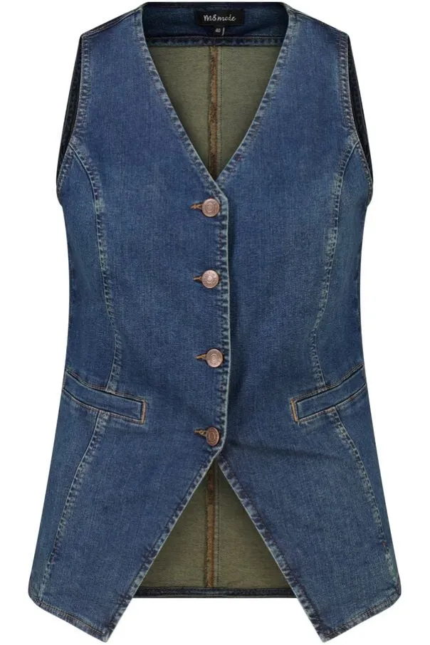 Gilet long en denim