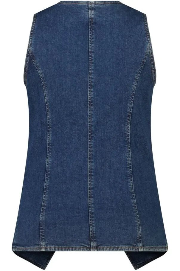 Gilet long en denim