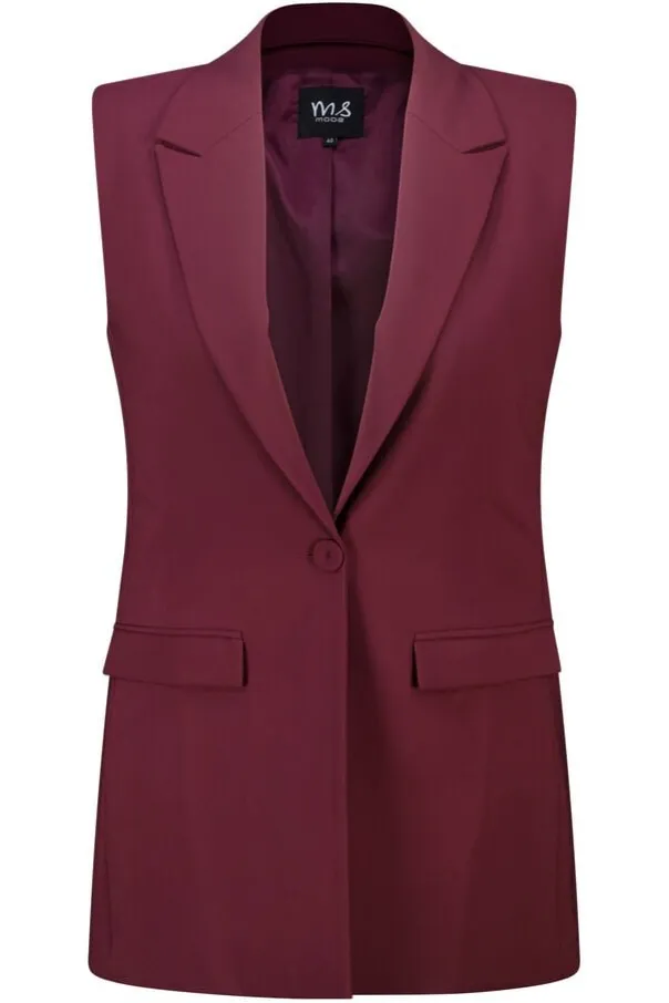 Gilet long à fermeture boutonnée
