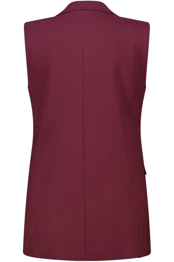 Gilet long à fermeture boutonnée