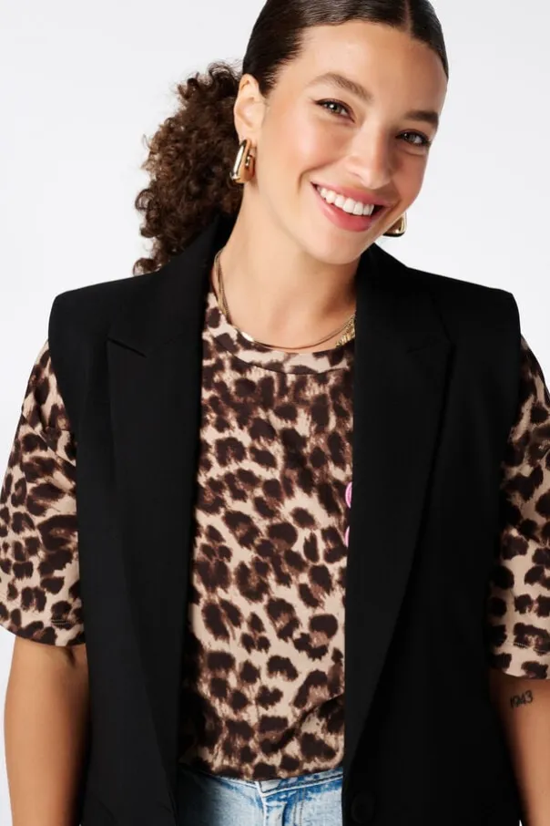 Gilet long à fermeture boutonnée