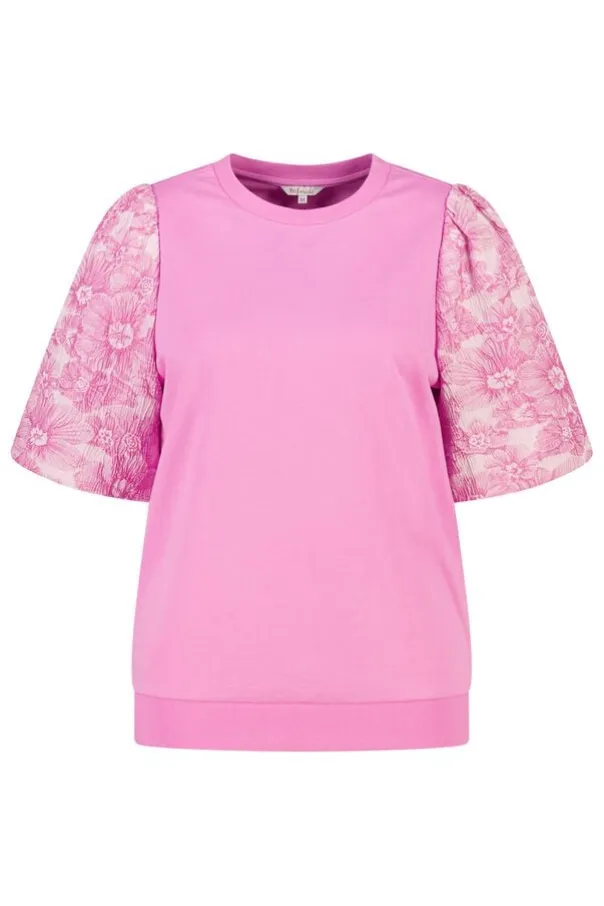 Haut avec manches en jacquard