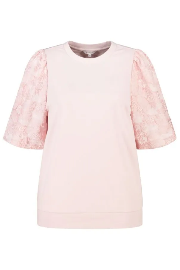 Haut avec manches en jacquard