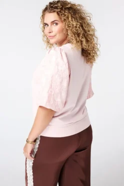 Haut avec manches en jacquard