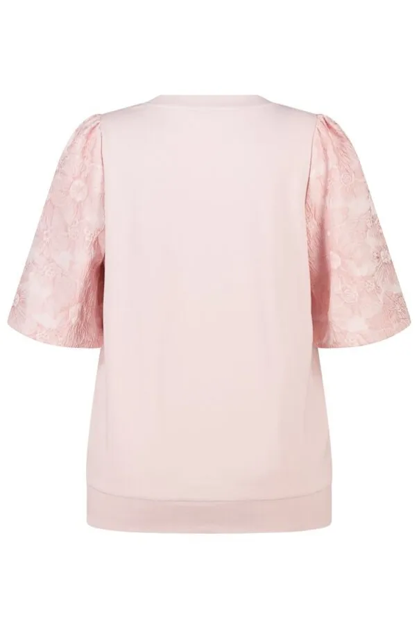 Haut avec manches en jacquard