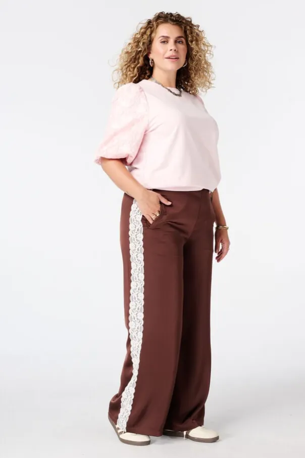 Haut avec manches en jacquard