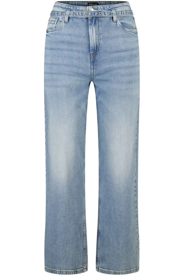 Jean à jambes évasées avec ceinture