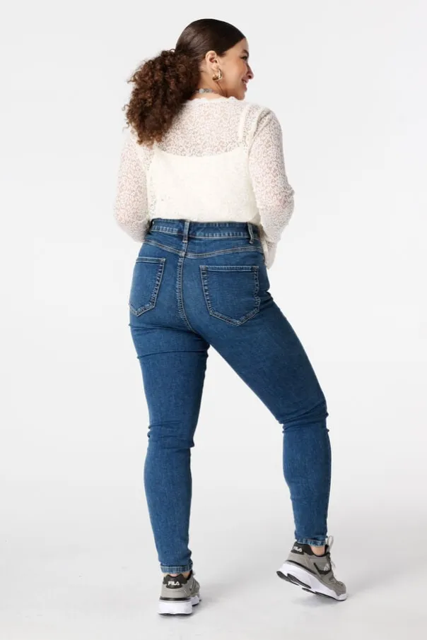 Jean skinny taille haute CHERRY