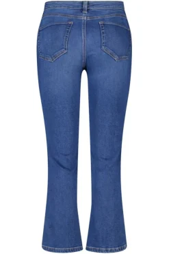 Jean straight leg à taille mi-haute