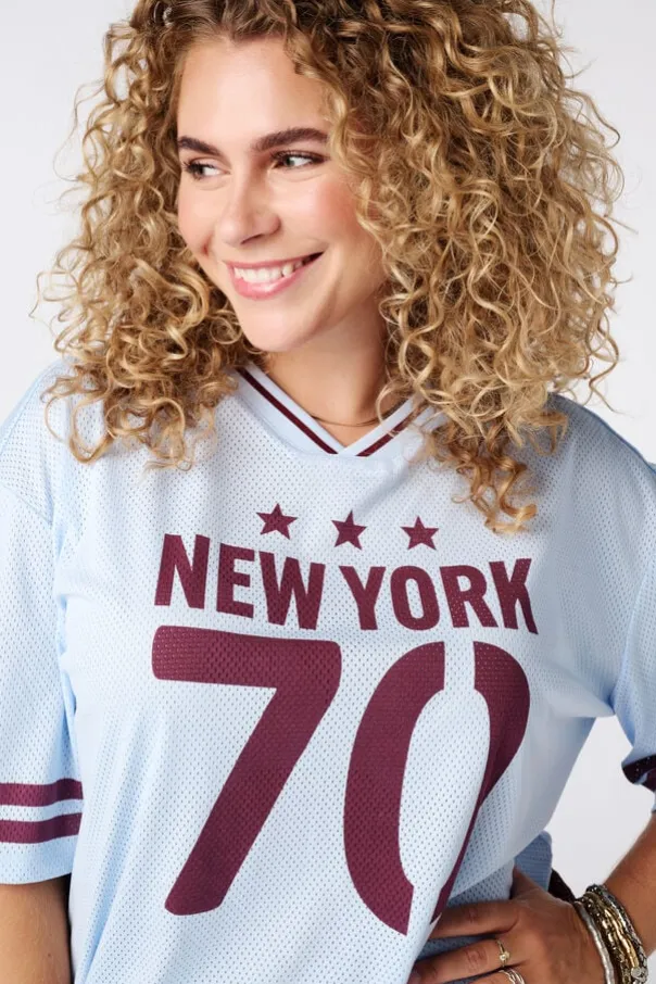 Jersey oversize avec imprimé sportif