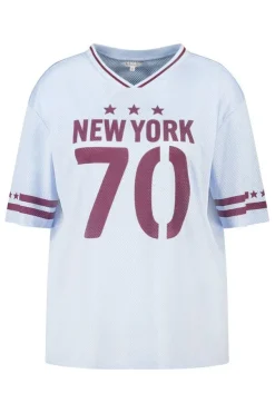 Jersey oversize avec imprimé sportif