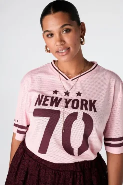 Jersey oversize à imprimé sportif