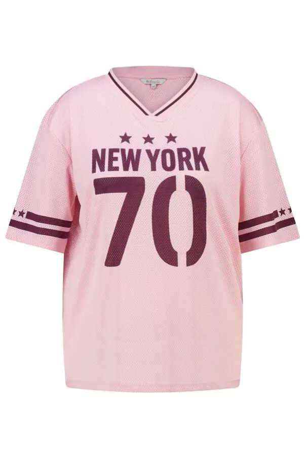 Jersey oversize à imprimé sportif