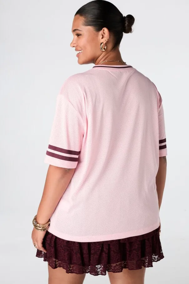 Jersey oversize à imprimé sportif