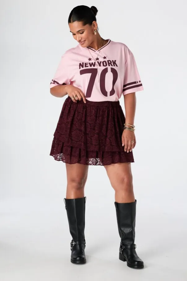 Jersey oversize à imprimé sportif