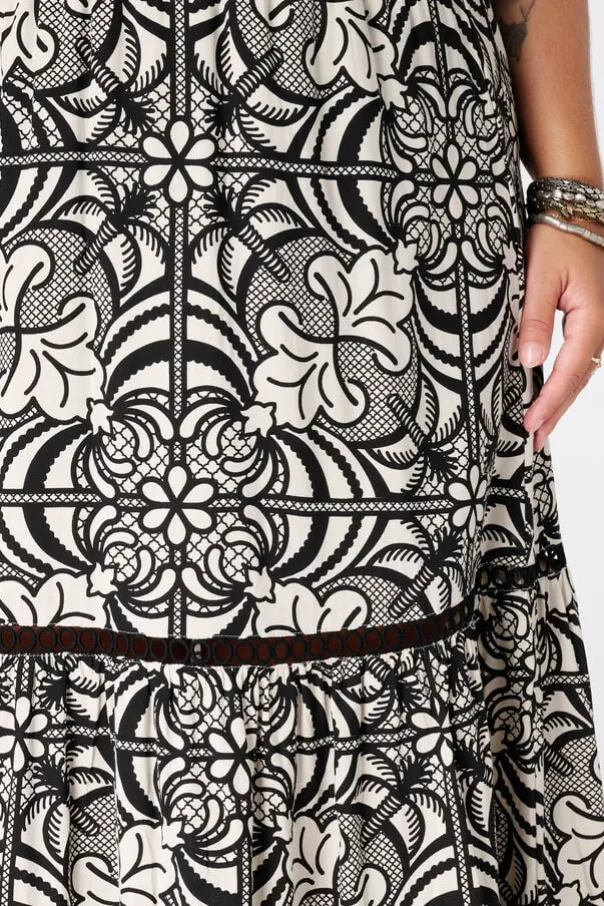 Jupe maxi avec imprimé