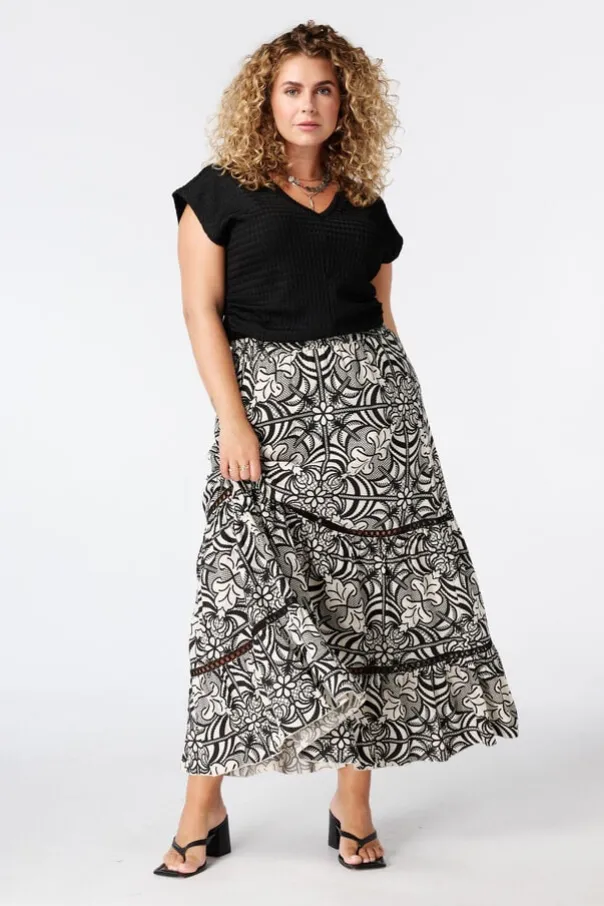 Jupe maxi avec imprimé