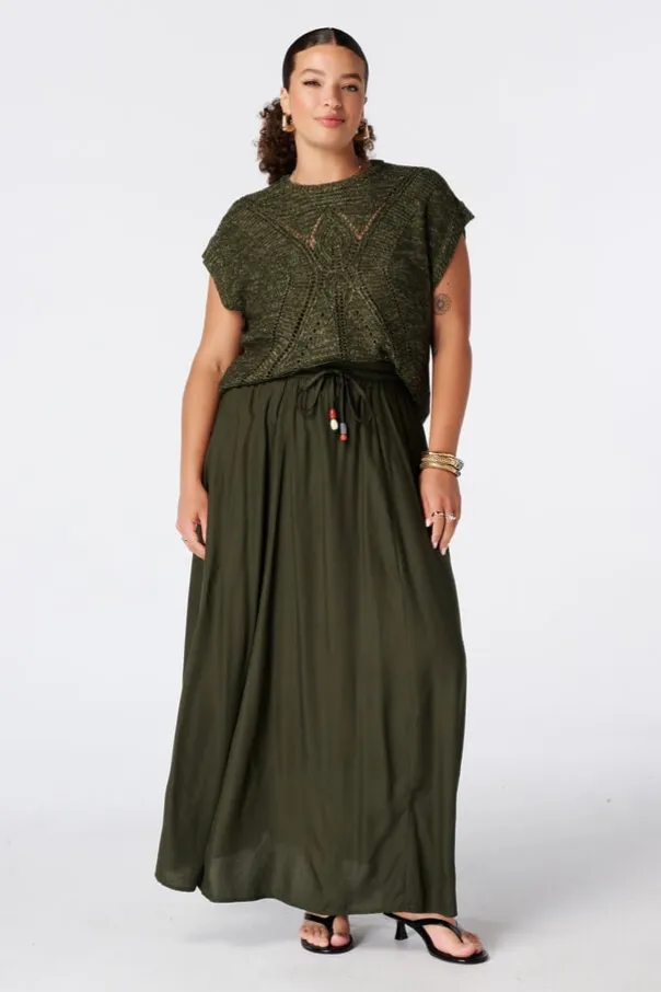 Jupe maxi avec taille élastique