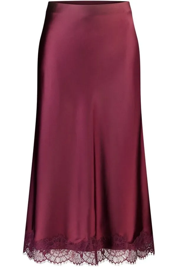 Jupe midi aspect satin
