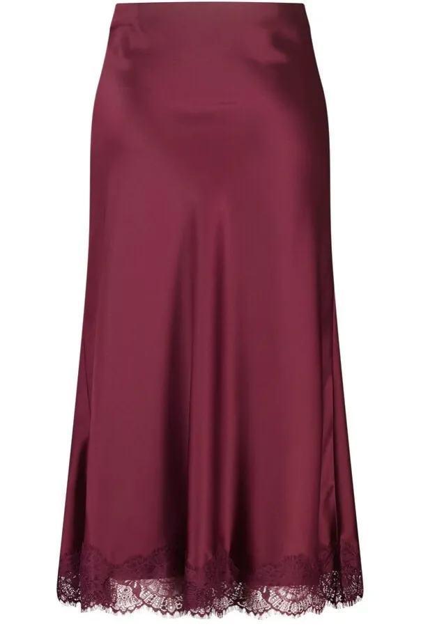 Jupe midi aspect satin