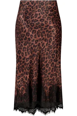 Jupe midi en satin