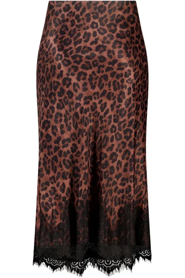 Jupe midi en satin
