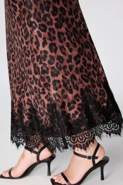 Jupe midi en satin