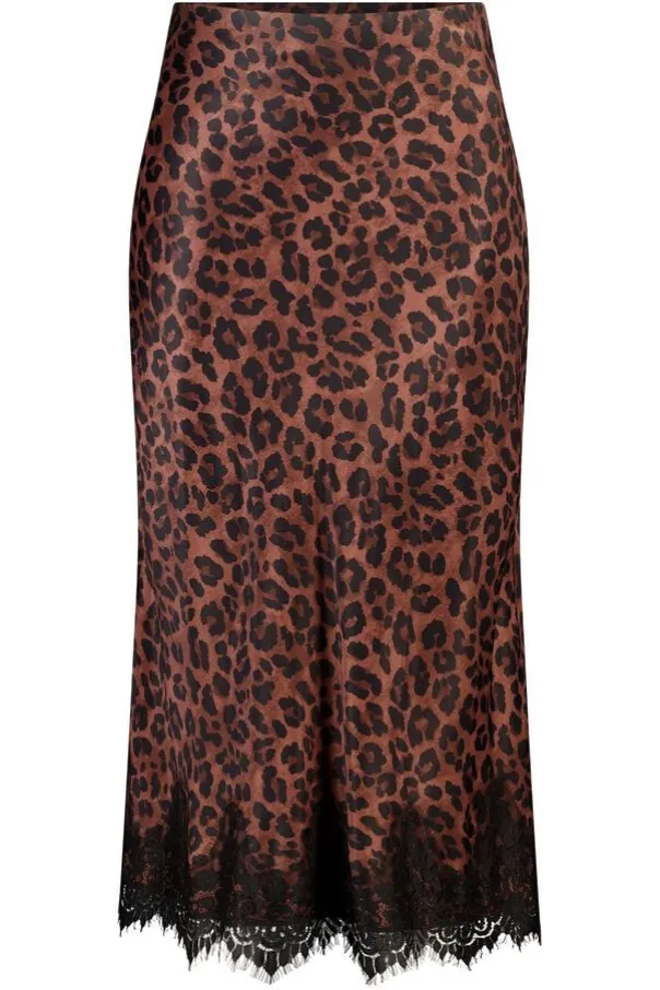 Jupe midi en satin