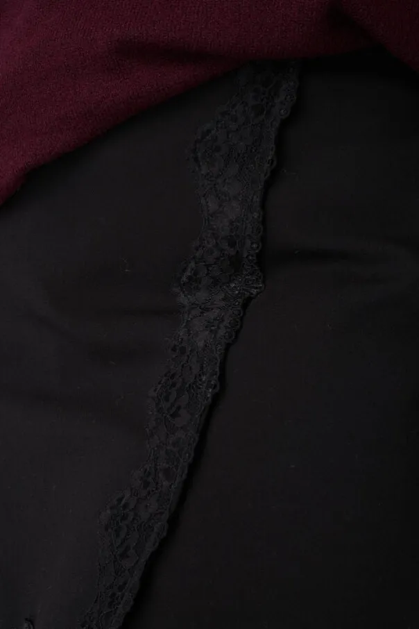 Jupe portefeuille avec dentelle
