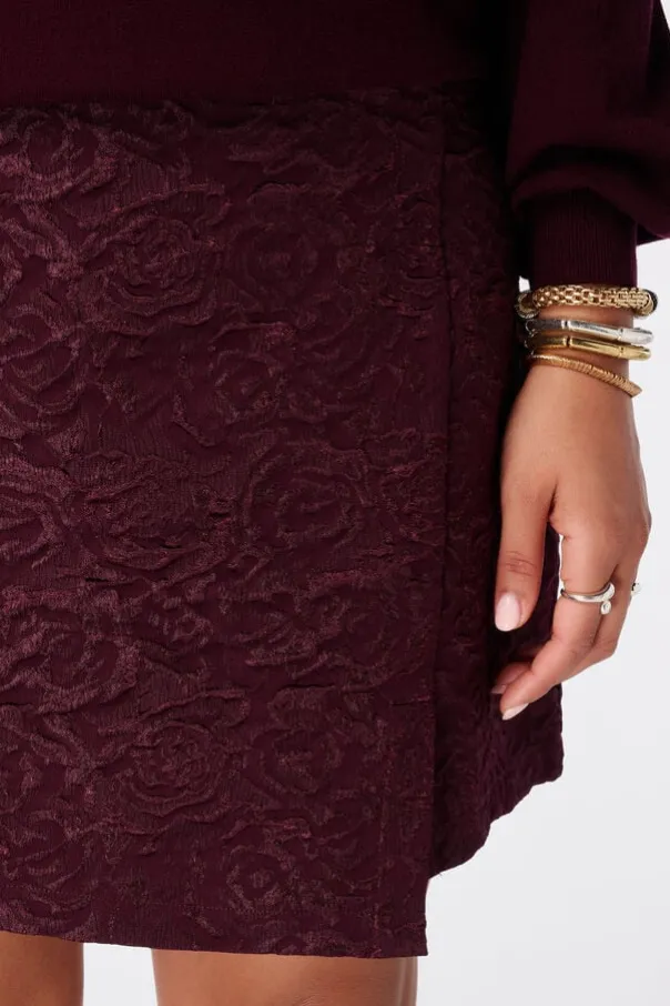 Jupe portefeuille en jacquard