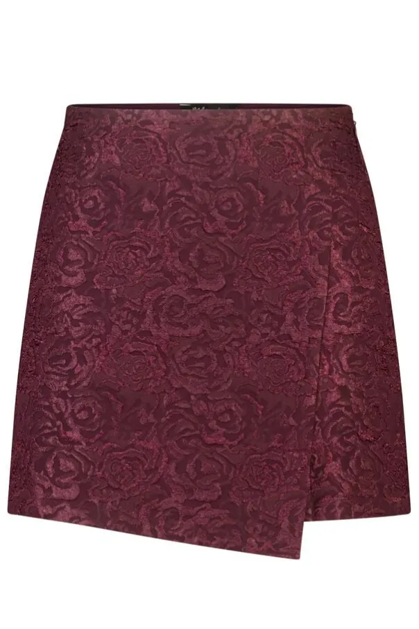Jupe portefeuille en jacquard