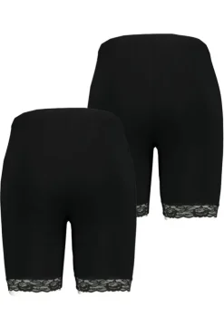 Lot de 2 Legging court à dentelle