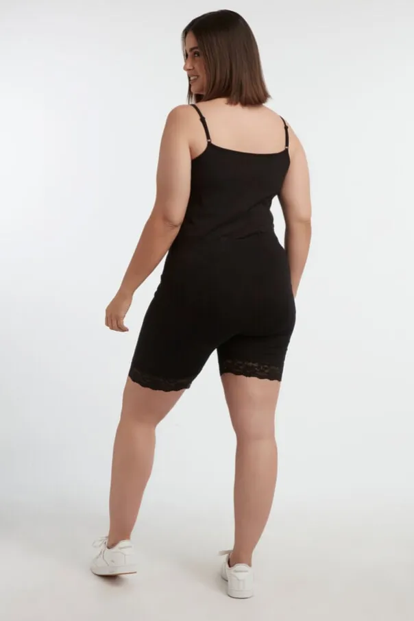 Lot de 2 Legging court à dentelle