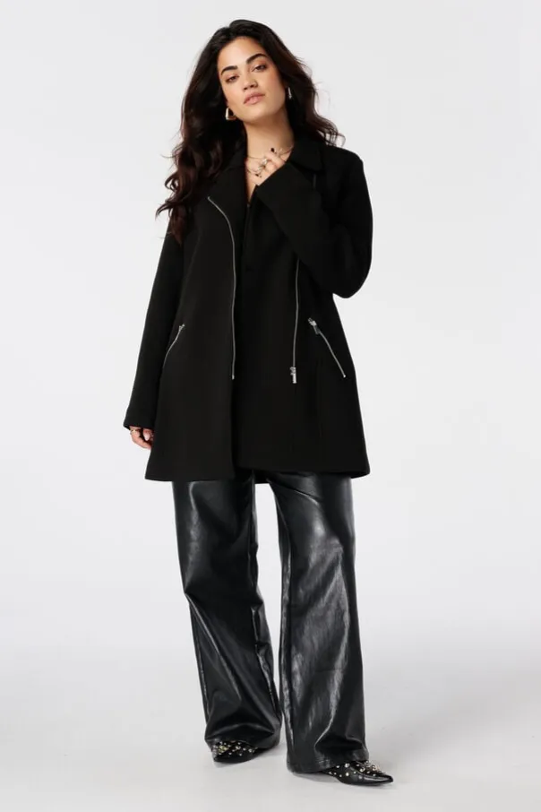 Manteau à fermeture éclair