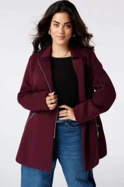 Manteau à fermeture éclair