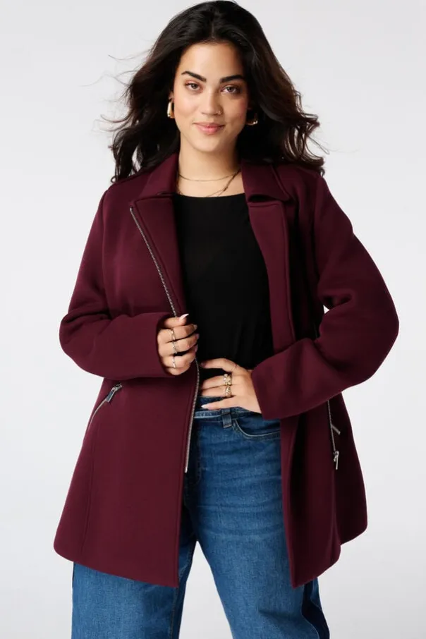 Manteau à fermeture éclair