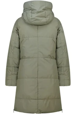 Manteau long matelassé avec capuche