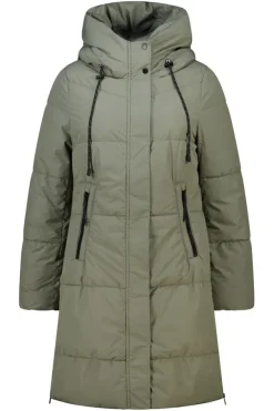 Manteau long matelassé avec capuche