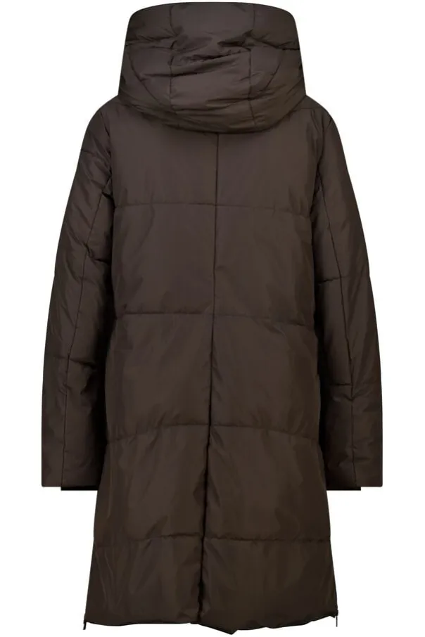 Manteau long matelassé avec capuche