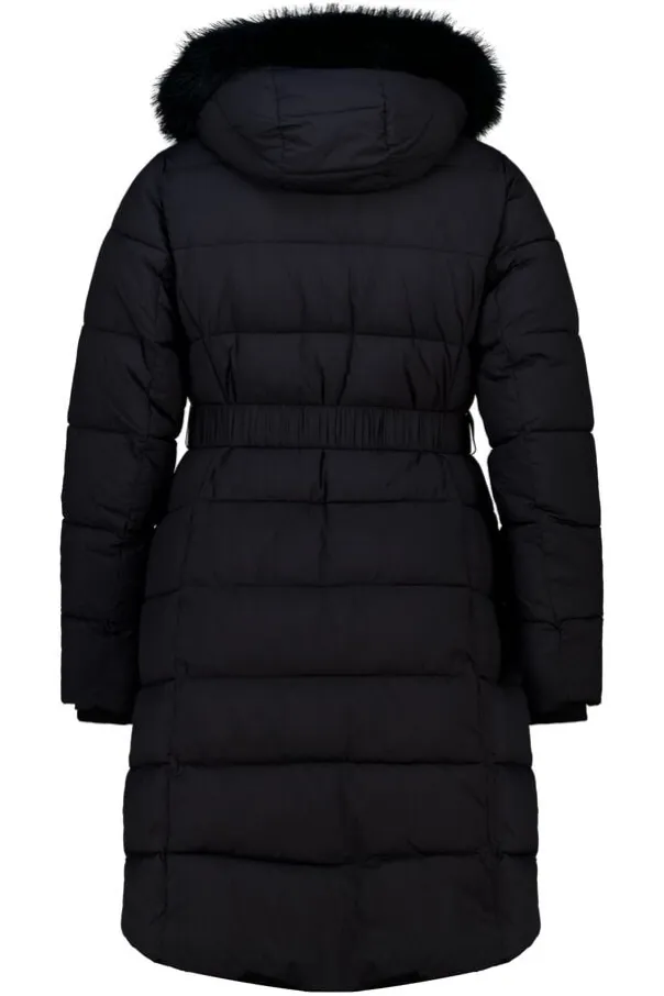 Manteau long matelassé avec capuche