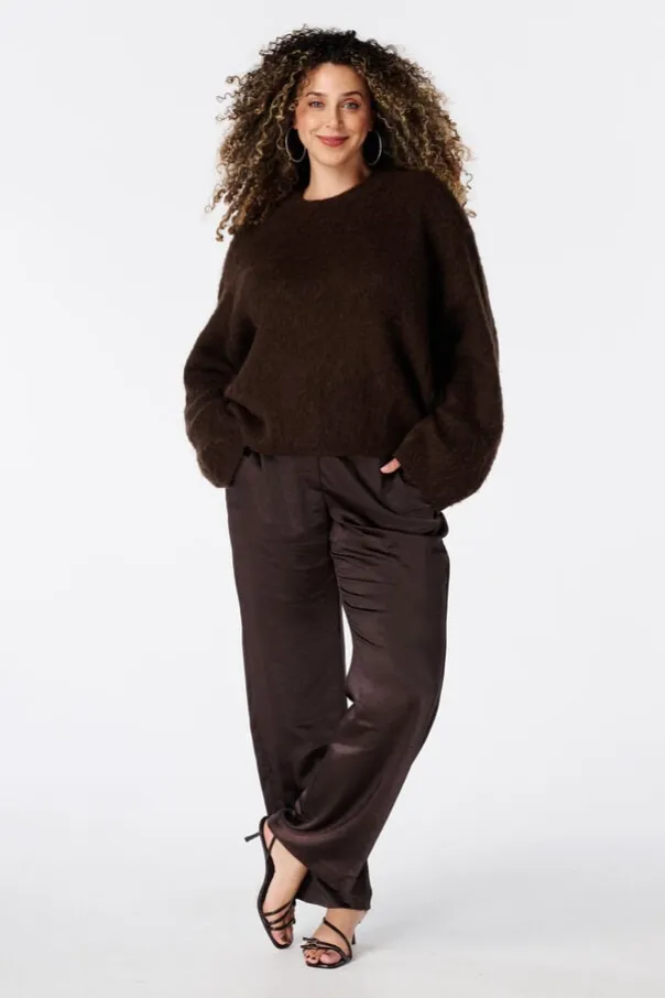 Pantalon aspect satiné