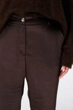 Pantalon aspect satiné