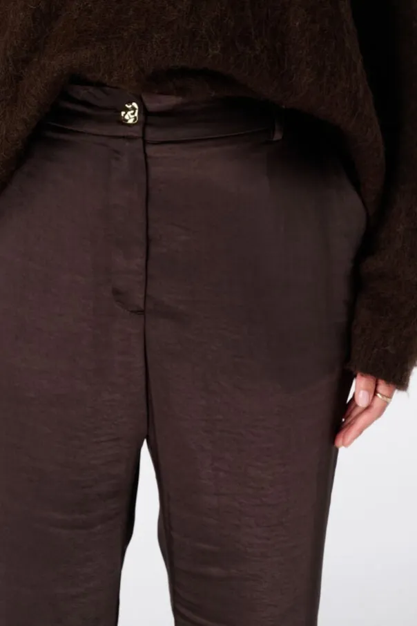 Pantalon aspect satiné