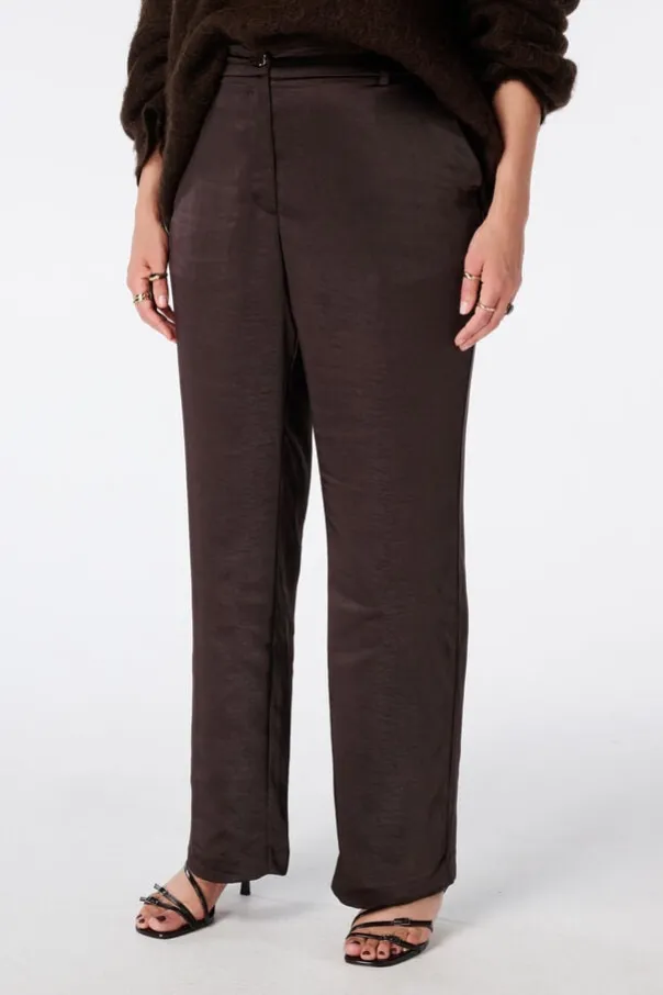 Pantalon aspect satiné