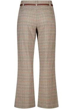 Pantalon à carreaux avec ceinture